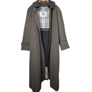 Vintage Burberry Mens London Lawrence Trench Coat Plaid Lining Size 38L - Picture 1 of 9