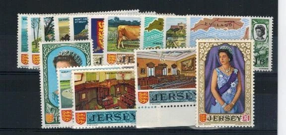 SG15 - 29  JERSEY 1969 DEFINITIVE SET 15 value  MNH unmounted mint  - Image 1 of 1