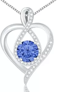 Collar Corazón Plata de Ley 925 con Circonitas - Collar Infinito - Para Mujer - Imagen 1 de 7