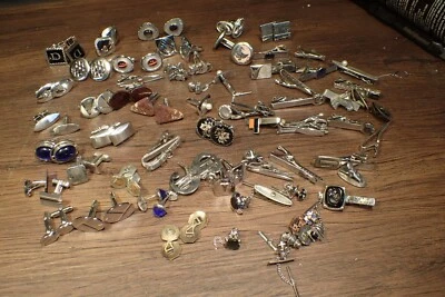 Gran Lote De Gemelos Vintage Tono Plata Foto 1 de 4