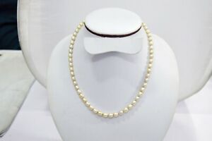 Natural Certified 6.5 mm Pearl 22.50 Gms. 925 Sterling Silver Handmade Neckless