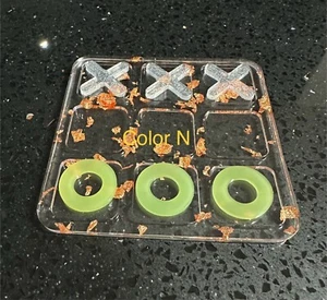 NUEVO HECHO A MANO RESINA DECORATIVA TIC TAC PUNTERA JUEGO COLOR #N DIVERSIÓN PARA VIAJAR - Imagen 1 de 1