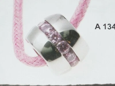 ANHAENGER Anhänger RUND ROSA ZIRKONIA  Magnetschmuck Edelstahl Magnet NEU - Bild 1 von 2