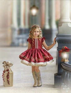 NEW Dollcake Ruby Red Gleam in the light Dress Holiday Special Occasion sz 8 - Picture 1 of 5