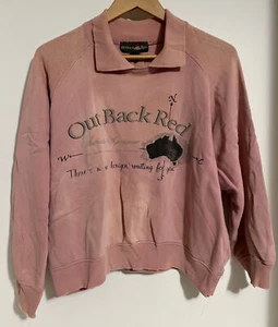 Vintage Womens Crew Neck outback Crew Neck Sweater pink size Large made in Italy - Picture 1 of 14