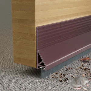 39”X 2 Pack under Door Draft Stopper for Bottom of Door with Brush,Door Sweeps f - Picture 1 of 12