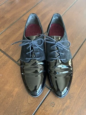 MUNRO MARKELLA WOMEN'S DERBY OXFORD IN BLACK LEATHER SZ 8 • Fast Ship! - Image 1 of 4