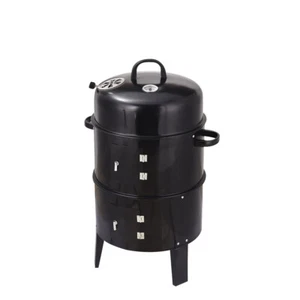 Parrilla exterior de doble capa, estufa de leña para estofar y fumar - Imagen 1 de 11