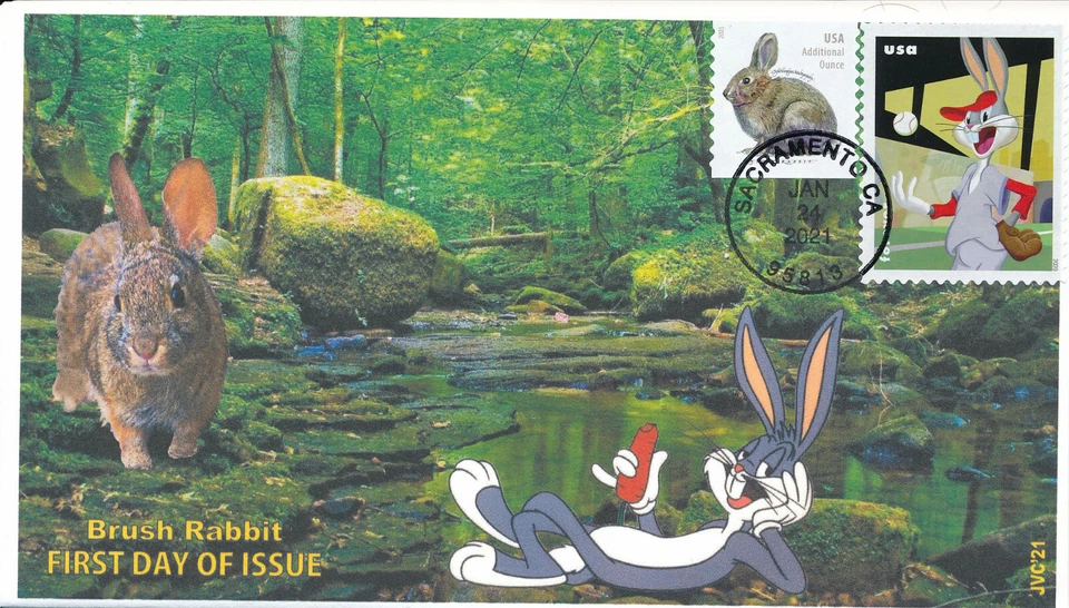 JVC CACHETS - 2021 BRUSH RABBIT ISSUE FIRST DAY COVERS FDC's L.E. OF 20 IMAGE #1 - Image 1 of 1