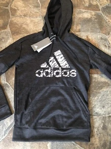 New!! Girls Youths Adidas Black Climalite LS Pullover Hoodie!!(XS 4-6) CX5127 - Picture 1 of 2