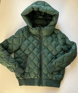 Soia & Kyo Down Coat  Hooded Bomber Jacket Senna TD Womens Small Green  - Picture 1 of 3