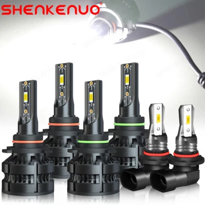 For Chrysler PT Cruiser 2001-2005 Bright White LED Headlight + Fog Light Bulbs - Image 1 of 4