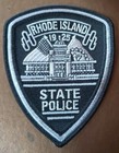 Rhode Island RI State Police Black Heat Seal Patch 5 Inches