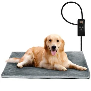 Adjustable Temp Pet Heating Pad-Waterproof,Timer,Chew-Resistant Cord - Picture 1 of 23