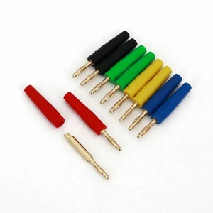 10Pcs 5 colores 2mm Placa de oro de latón macho Mini enchufe de plátano tipo soldadura conector - Imagen 1 de 5