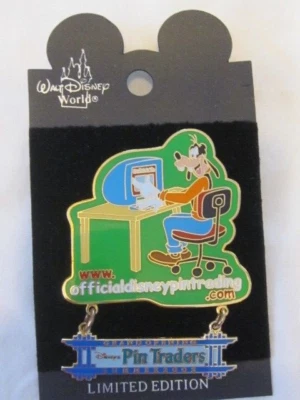 ЗНАЧОК DISNEY ОФИЦИАЛЬНЫЙ ЗНАЧОК ТОРГОВЛИ .COM PIN ТРЕЙДЕРЫ GOOFY LE ПОДВЕСКОЙ 2002 - Изображение 1 из 4