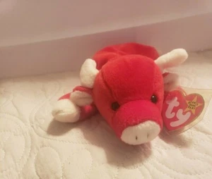 Rare 1995 Snort Beanie Baby in Mint Condition with tag errors - Picture 1 of 4