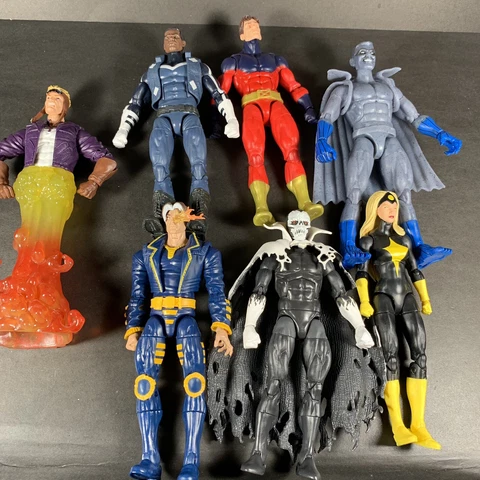 Marvel Legends Lot of 7 Darkstar, Vulcan, Blue Marvel, Nate Grey X-Men Loose Cover