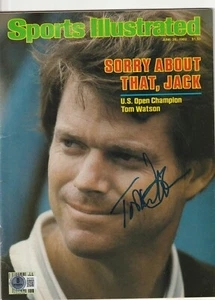 TOM WATSON Signed 6/28/82 SPORTS ILLUSTRATED Beckett (BAS) - Picture 1 of 2