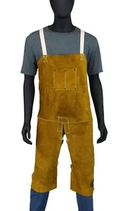 NUEVO Delantal de soldadura IronCat 7011/48 pierna dividida cuero tapas 48" 2 bolsillos en el pecho - Imagen 1 de 7