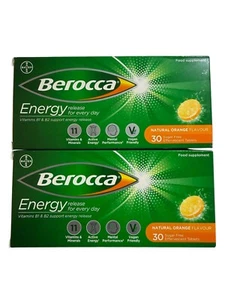 Berocca Orange Effervescent Tablets -30 (PACK OF 2) - Picture 1 of 4