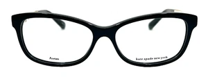 AUTHENTIC & NEW - KATE SPADE - ANGELISA 807 53/15/135 - BLACK EYEGLASSES & CASE - Picture 1 of 4
