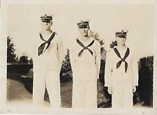 MILITARY MEN Navy Sailors SMALL FOUND PHOTO Black And White ORIGINAL 31 62 H