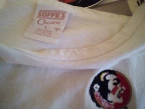 Soffe's Choice Damen T-Shirt weiß S/S FSU Seminolen Baumwolle Large - Bild 1 von 4