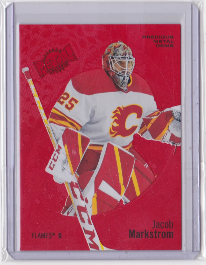 2022-23 NHL METAL UNIVERSE PRECIOUS METAL GEMS 14/100 JACOB MARKSTROM #72 FLAMES - Image 1 of 2