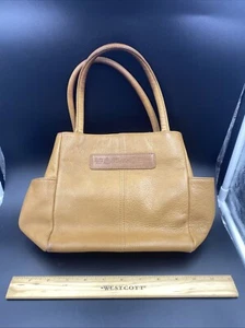 Vintage Fossil 75082 Light Brown Pebbled Leather Tote Purse - Picture 1 of 7