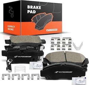 A-Premium Front & Rear Ceramic Disc Brake Pads Set Compatible with Select Honda - Picture 1 of 9