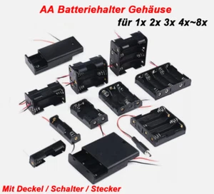 AA Battery Holder Housing Suitable for 1x 2x 3x 4x~8x with Cover/Welding Needle - Picture 1 of 13
