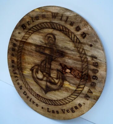 Anchor wooden board wall decorative home & office decor Sign Shield - image 1 of 4