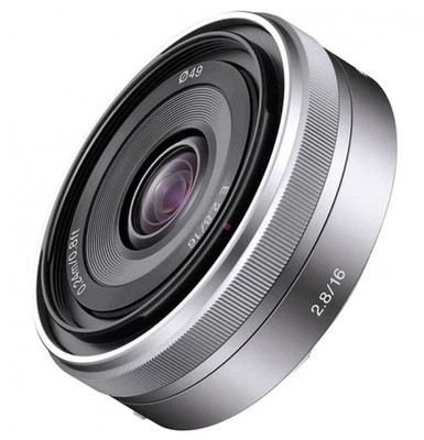 Sony SEL16F28 16mm F2.8 AF Wide Angle Lens f/Sony E-mount Autofocus Prime Camera - Image 1 of 4