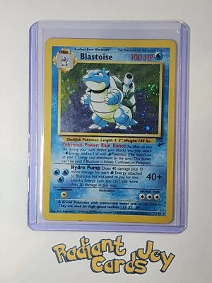Blastoise 002/130 HOLO SWIRL Base Set 2 VINTAGE RARE LP/MP - SEE PHOTOS - Image 1 of 4