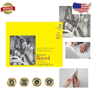 20 Sheets of 100lb Vellum Bristol Paper Pad - Ideal for Sketching & Blending - Picture 1 of 6