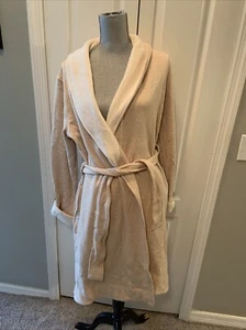 UGG Australia Para Mujer Bata de Lona Cuello Spa Mantón con Cinturón Largo Talla L - Imagen 1 de 6