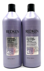 Redken Blondage High Bright Shampoo & Conditioner 33.8 oz Set Blondes Highlights - Picture 1 of 1