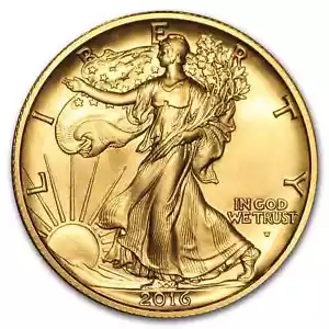 2016-W 50c Gold Walking Liberty Half Dollar Centennial .9999 1/2 oz Box, OGP ... - Picture 1 of 2
