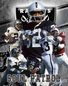 Oakland Raiders Lithograph print of Raiders great Soul Patrol secondary  11 x 14 - Picture 1 of 1