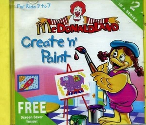 Vintage Create N Paint CD-ROM - McDONALDS SERIE McDonaldland # 2 Stück (5 Stück) - Bild 1 von 3
