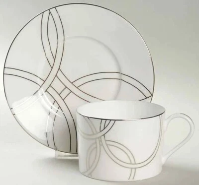 Taza de té Waterford 251030 Halo Bone China blanca Foto 1 de 2