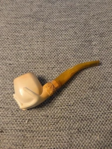 Meerschaumpfeifenhalter mit handgeschnitzter GEBRAUCHT - Bild 1 von 5