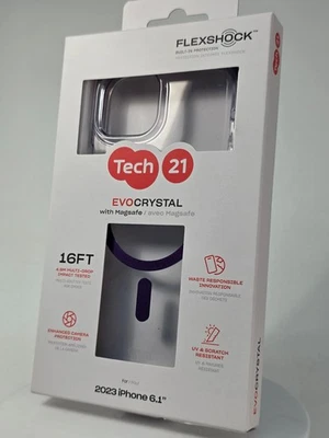 Lot of Tech21 EvoCrystal MagSafe Cases for iPhone 15 - Amethyst - New - Image 1 of 4