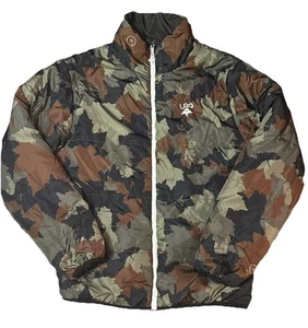 Lifted Research Group LRG Puffer Jacket Reversible Camo Black Skate Men’s Large - Picture 1 of 5