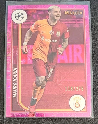 2023-24 Topps Merlin UEFA Mauro Icardi /275 Pink Mojo Refractor Galatasaray  - Image 1 of 3
