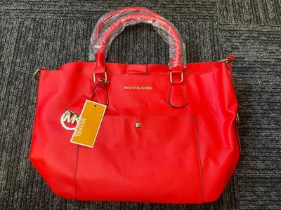Bolso de Mano Michael Kors Greenwich Mediano Saffiano Equipaje Sandía NUEVO Foto 1 de 4