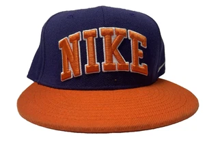 Nike True Gorra de Béisbol Sombrero Azul Naranja Bordado Snapback LOGO - Imagen 1 de 7