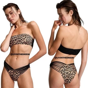 VICTORIA'S SECRET Archives Swim Macrame Bandeau Top XL & Macrame Bottoms M $120 - Picture 1 of 15