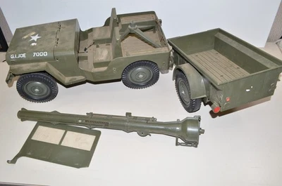 Figura de acción Hasbro remolque GI JOE JEEP 7000 1965 12" de colección accesorio para muñeca Foto 1 de 4